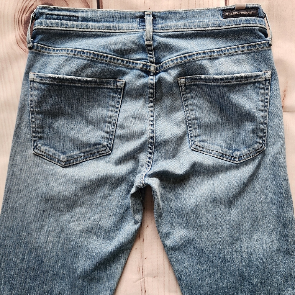 Citizens of Humanity "Agnes Crop" Mid Rise Slim Straight Blue Jean, Women's 26 - Picture 8 of 12